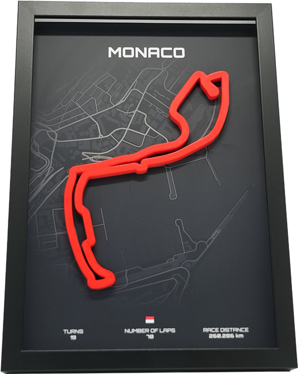 Monaco 3D F1 circuit schilderij