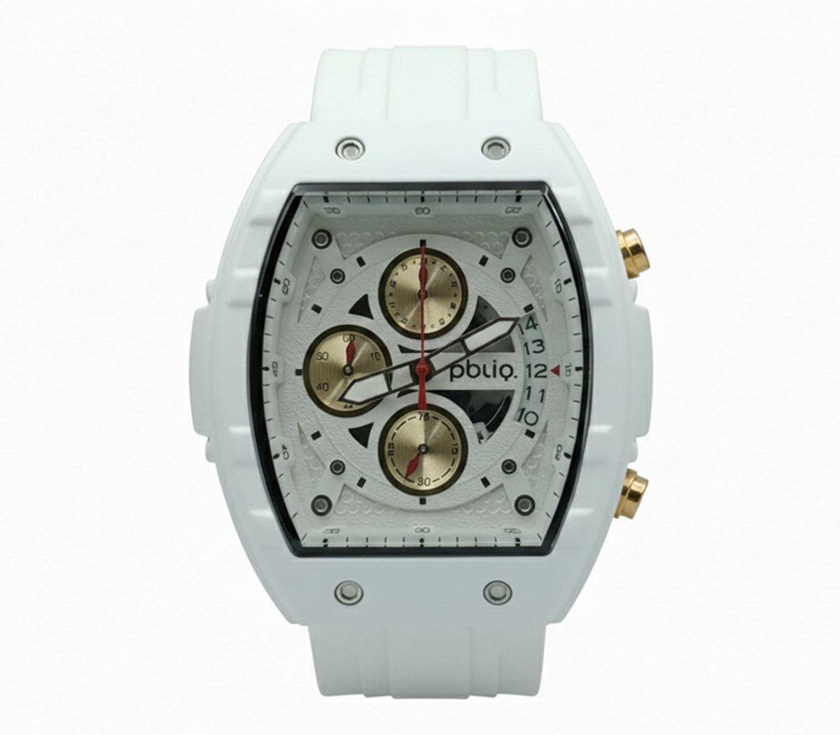 PBLIQ - Luxe Herenhorloge Wit - Quartz Chronograaf Horloge