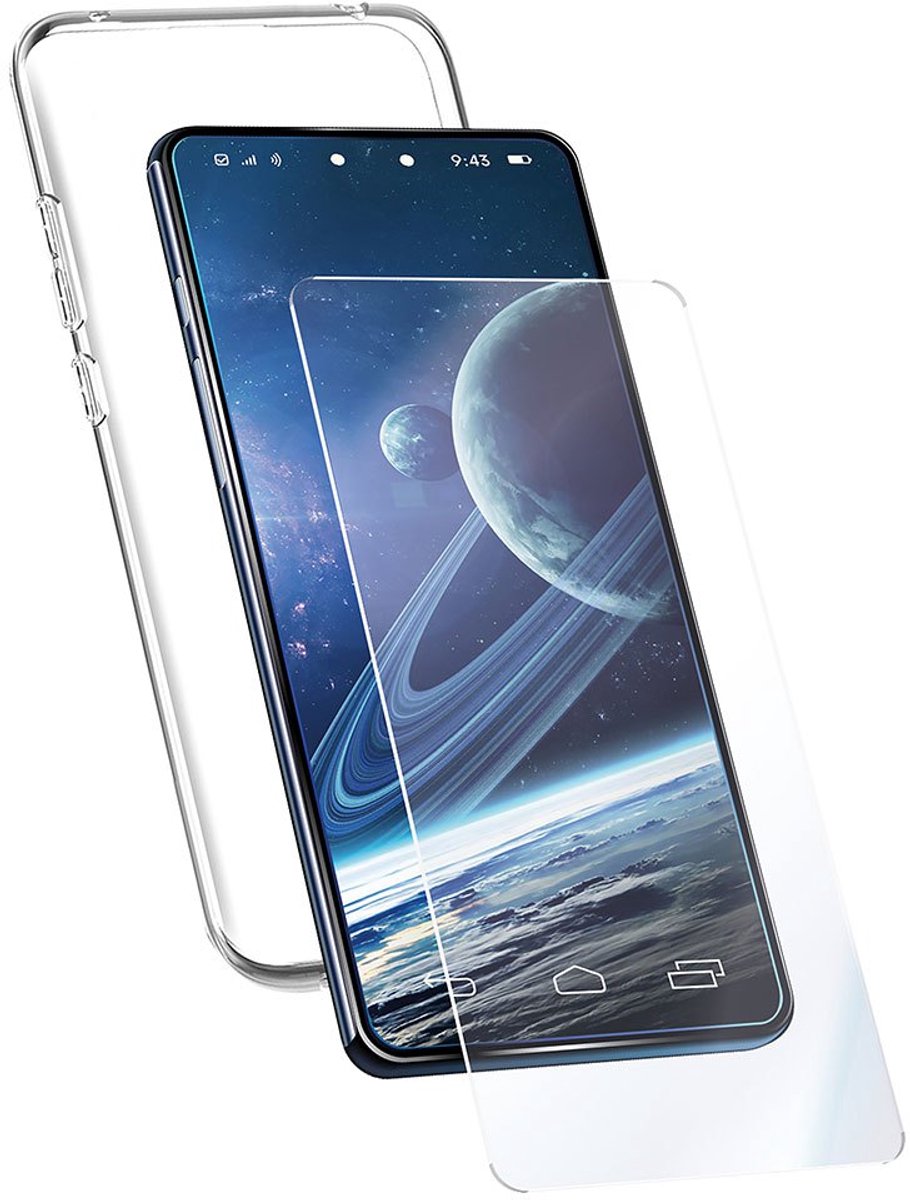 Myway Schermbeschermer + Galaxy S24 Ultra Telefoonhoesje Transparant