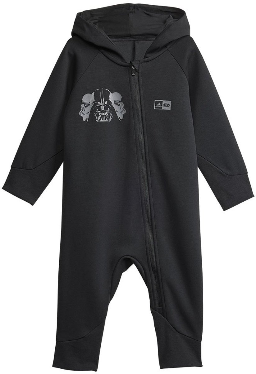 Adidas Star Wars Z.n.e Jumpsuit Met Lange Mouwen 0-3 Months Kinderen Zwart
