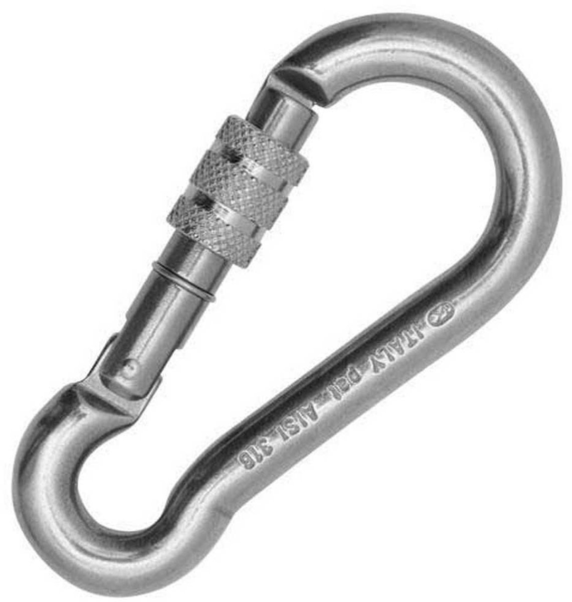 Kong Italy Aisi 316 100 Mm Kn12 Karabijnhaak Zilver