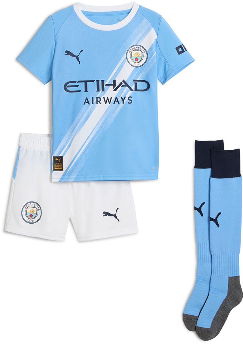 Puma Manchester City Fc 25/26 Mini Thuis Junior Set Blauw 24 Months-3 Years