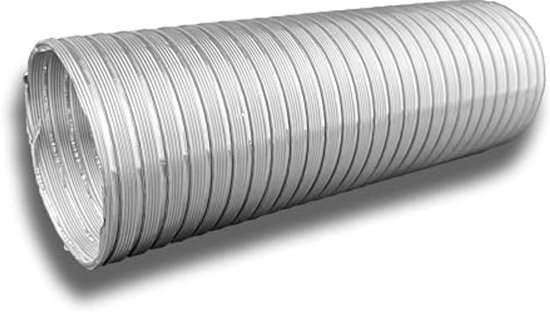 Tuyau Flexible Aluminium 2 Couches - Diamètre 63 Mm - Longueur 5 M - Résistant Jusqu'à 250°C - Ventilation & Extraction D'Air