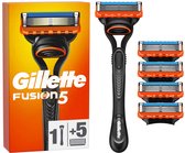 Gillette Fusion 5 - 1 Scheerhouder Voor Mannen + 5 Scheermesjes