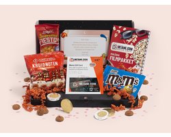 Sinterklaas Filmcadeau - speciale filmbox met persoonlijk gedicht - Jimmy's Popcorn - Fiesto's - M&Ms - Pepernoten en chocolademunten - film cadeaukaart - Thuis bioscoop - meJane.com