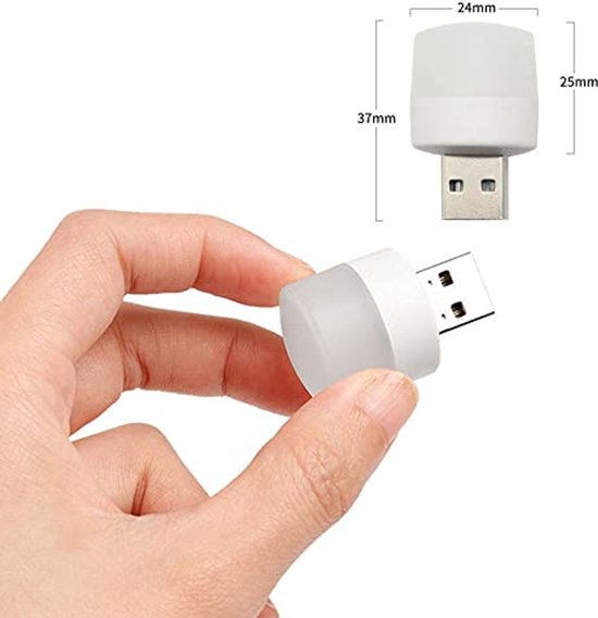 USB Nachtverlichting voor Slaapkamer, Badkamer en Keuken - Mini LED Lamp zonder Lichtsensor - Plug-in Aroma Sfeerlicht van Merkloos — afbeelding 5