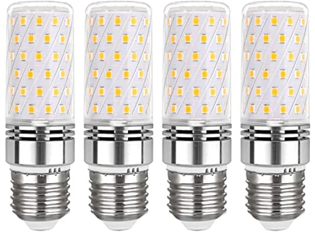 LED Lamp E27 Warm Wit 12W – 1450 lm, 360 Graden Lichten, Niet Dimbaar - Set van 4