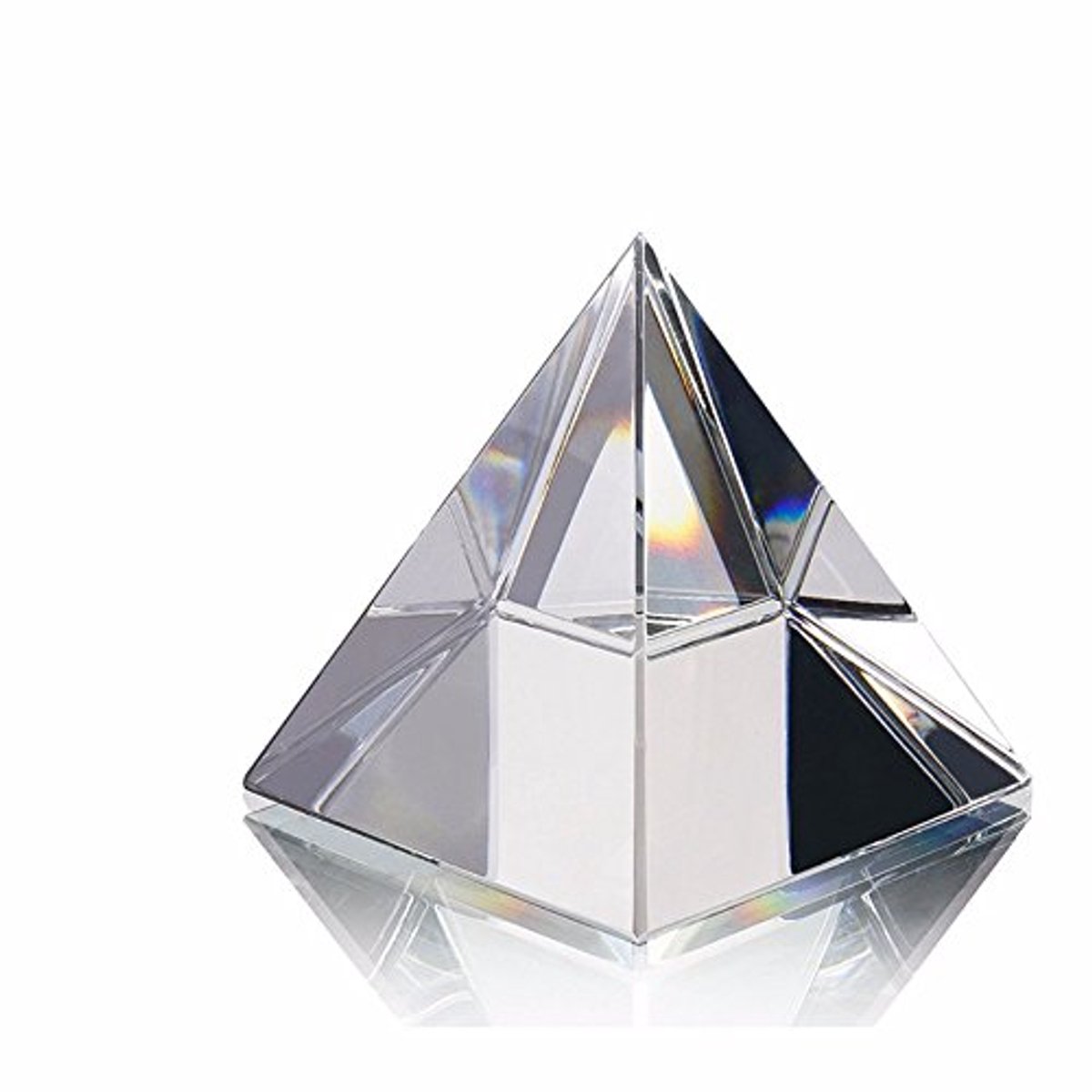 Antieke Glas Piramide Klembord - Zeldzame 50mm Kwartskristallen Beeldjes