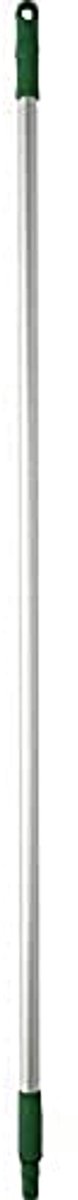 Hygiëne Steel 150 cm met Schroefdraad van Aluminium en Groene Handgreep