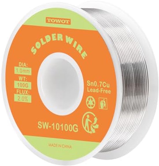 Soldeertin, loodvrij, 0.8 mm, 30 g, soldeertin met