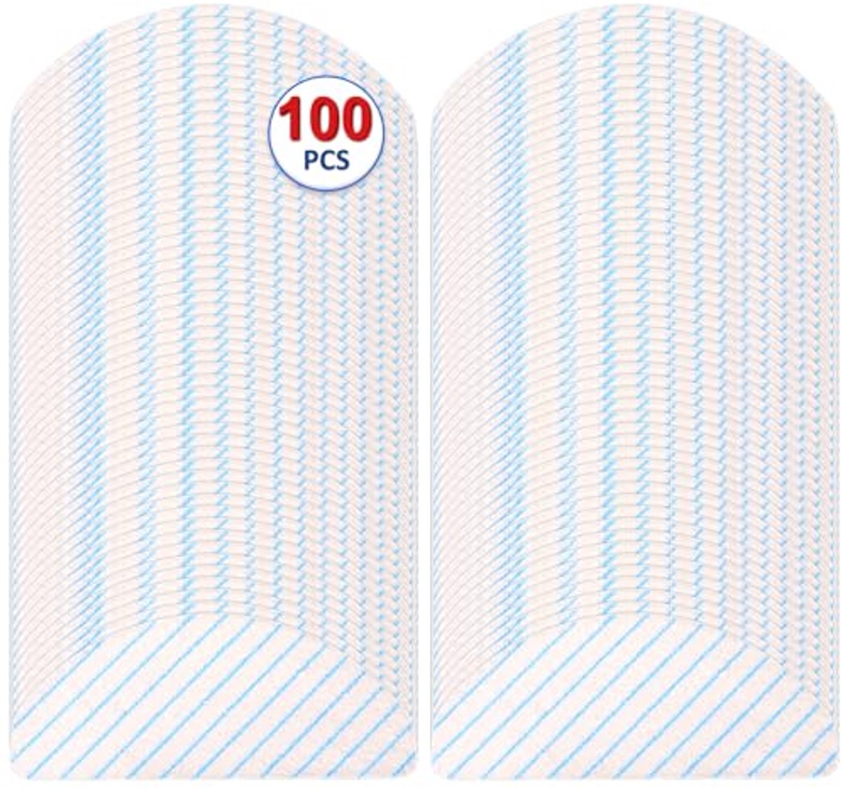 100 Stuks Microvezel Dweilpads voor Eenmalig Gebruik voor Stofzuiger en Dweilen