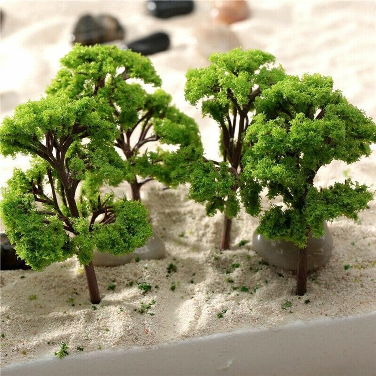Model Bomen Set van 10 - 9cm HO OO Schaal Diorama Decoratie