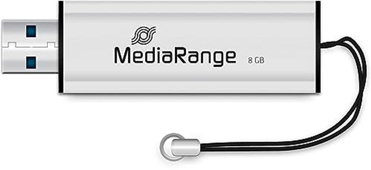 USB 3.0 Geheugenstick 8GB - Mini Flash Drive met Schuifmechanisme en Sleutelhanger