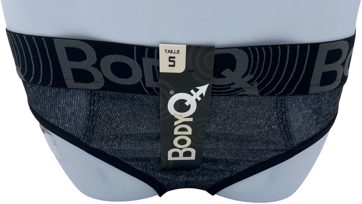 BodyQ Sexy Heren Jockstrap – Grijs/Zwart – Erotische Herenlingerie – Maat M