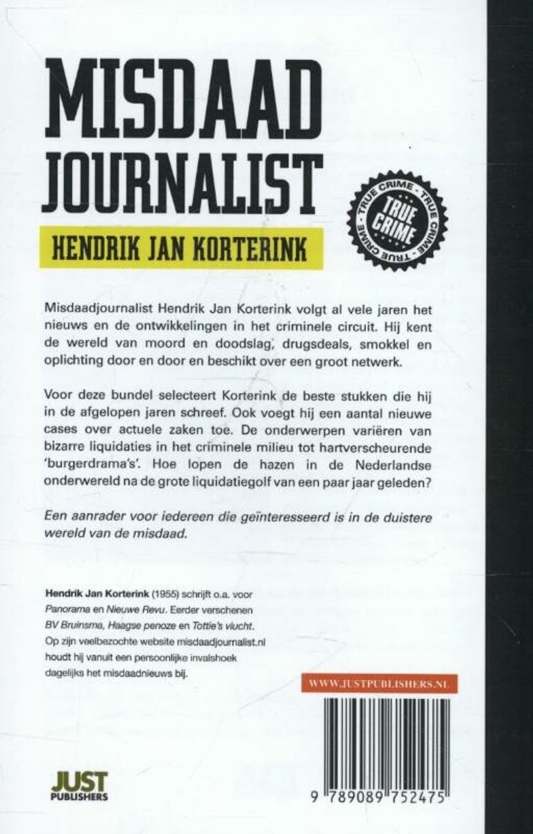 Misdaadjournalist - back cover