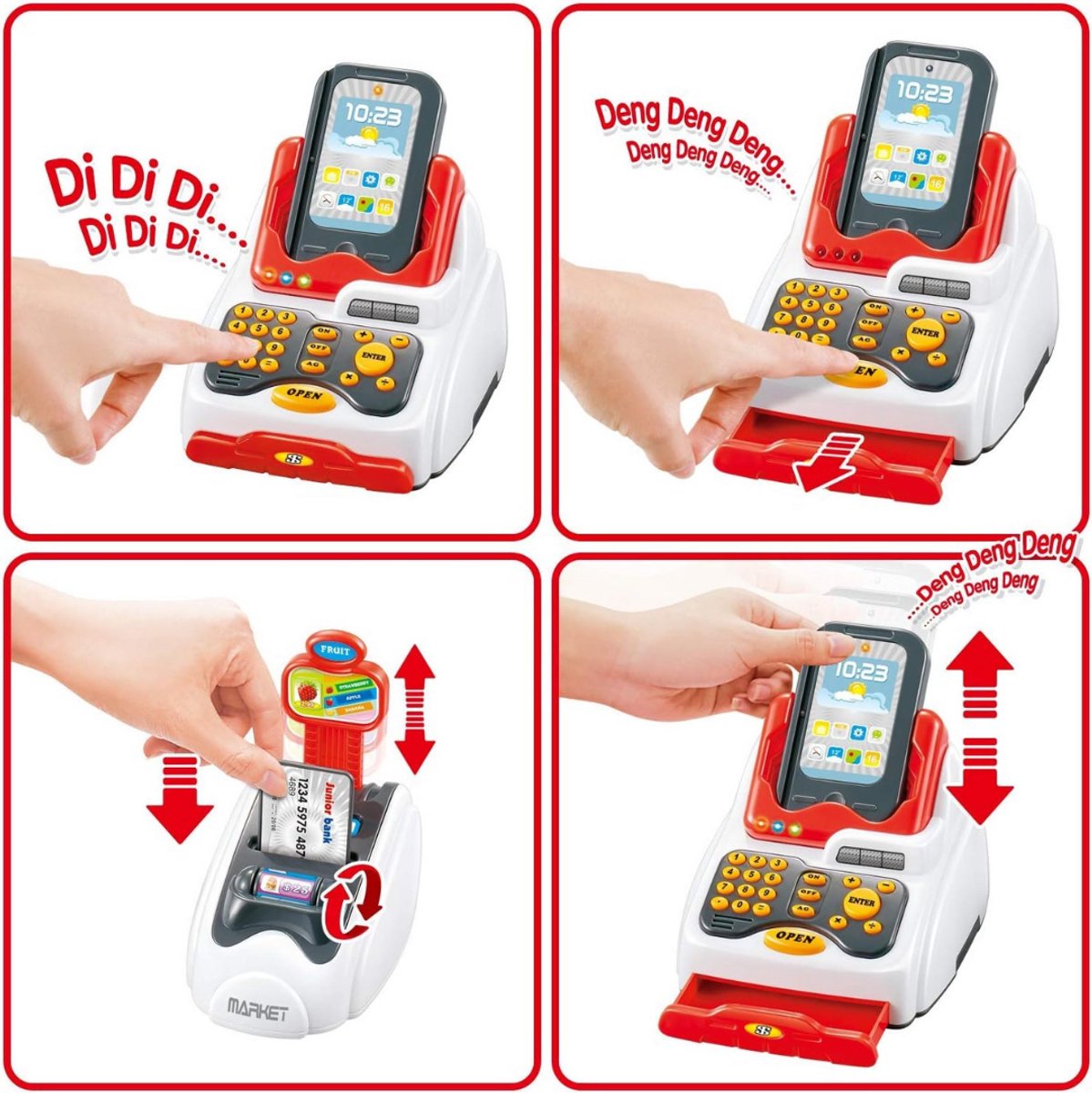 Luumuu® Kassa Speelgoed - Speelkassa - Scanner - Speelgoedkassa Kinderen - Winkeltje - Supermarkt - Speelgeld - Winkelmandje - Biljetten - Accessoires - Speelwinkel — afbeelding 8