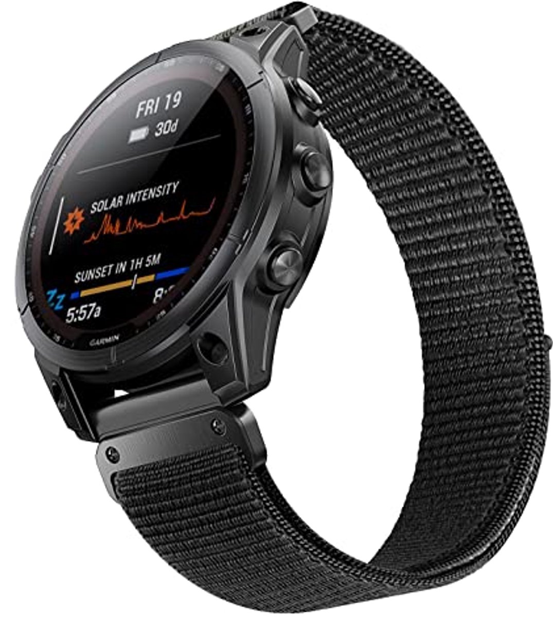 22mm Loop Nylon Horlogeband voor Fenix Series - Ultralichte Quick Dry Klittenband voor Smartwatches
