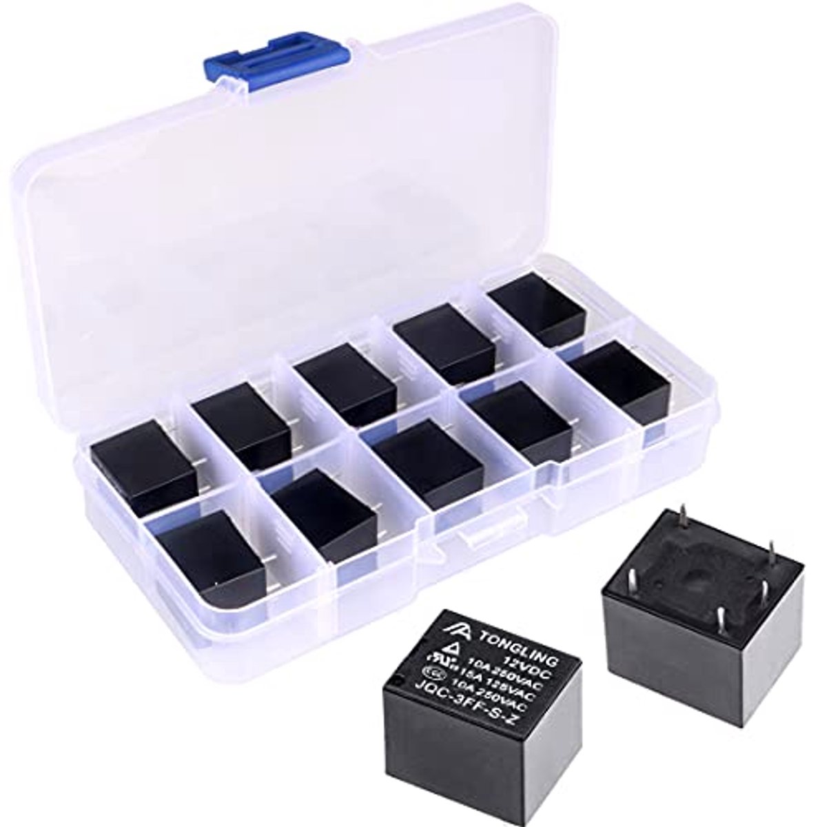 10st Power Relais SPDT PCB Type DC 12V - Mini 5 Pins Relais voor Elektronica