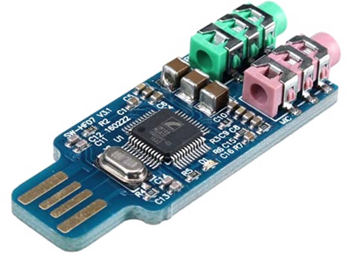 Externe USB Geluidskaart voor Notebook en Computer met CM108 Chip