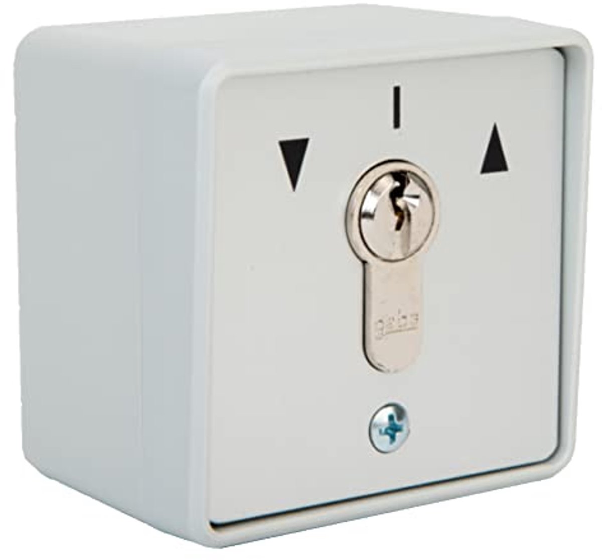 Kunststof sleutelschakelaar met aluminium frontpaneel IP54 - 2-knops, tweezijdige impulswerking voor garagedeuren