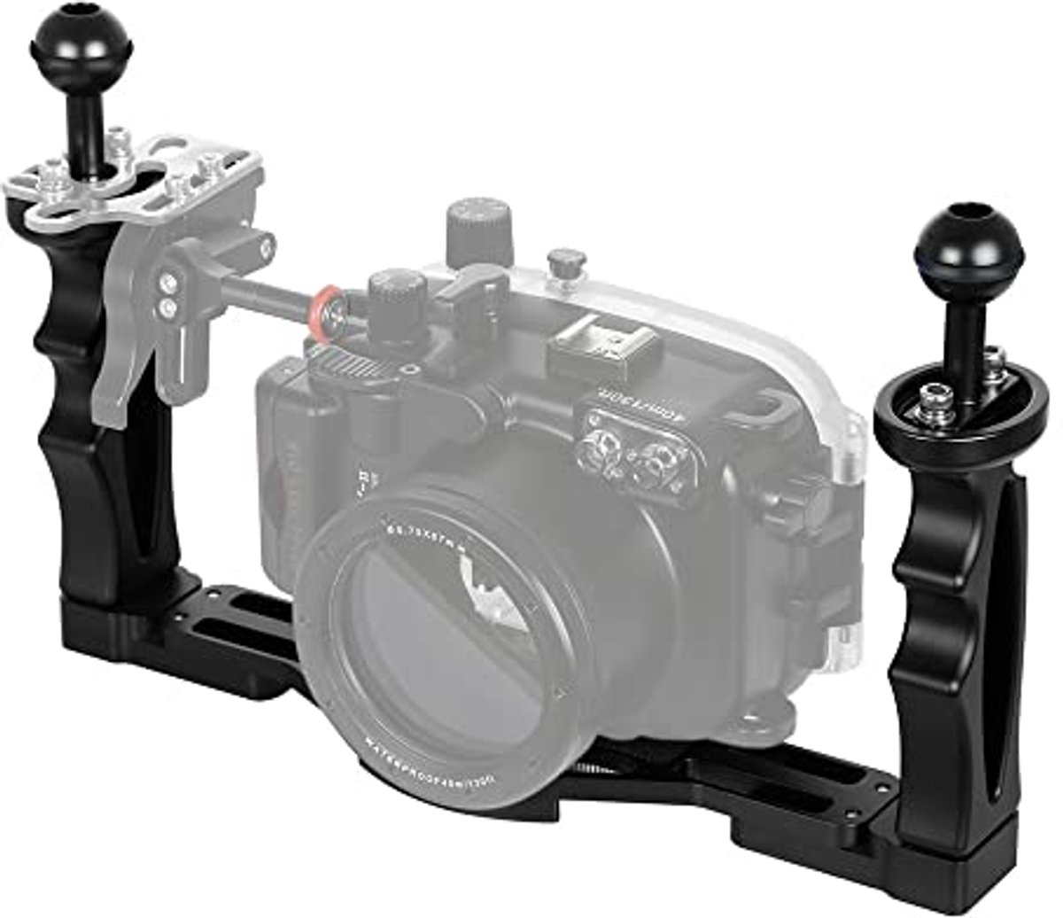 Waterdicht Handvat Voor Onderwatercamera - Dual Handheld Stabilizer Met Gripgreep