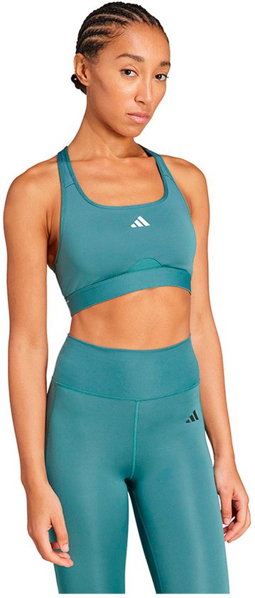 Soutien-gorge de sport Adidas Powerreact Training à impact Medium Blauw M Femme