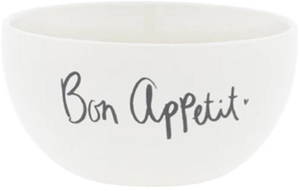 Bastion Collections bowl 14.5x7cm wit 'bon appetit'