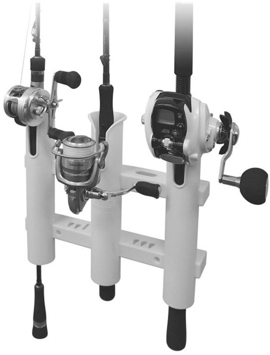 Seanox Vaste Pvc Hengelhouder Voor 3 Hengels Wit 45 mm