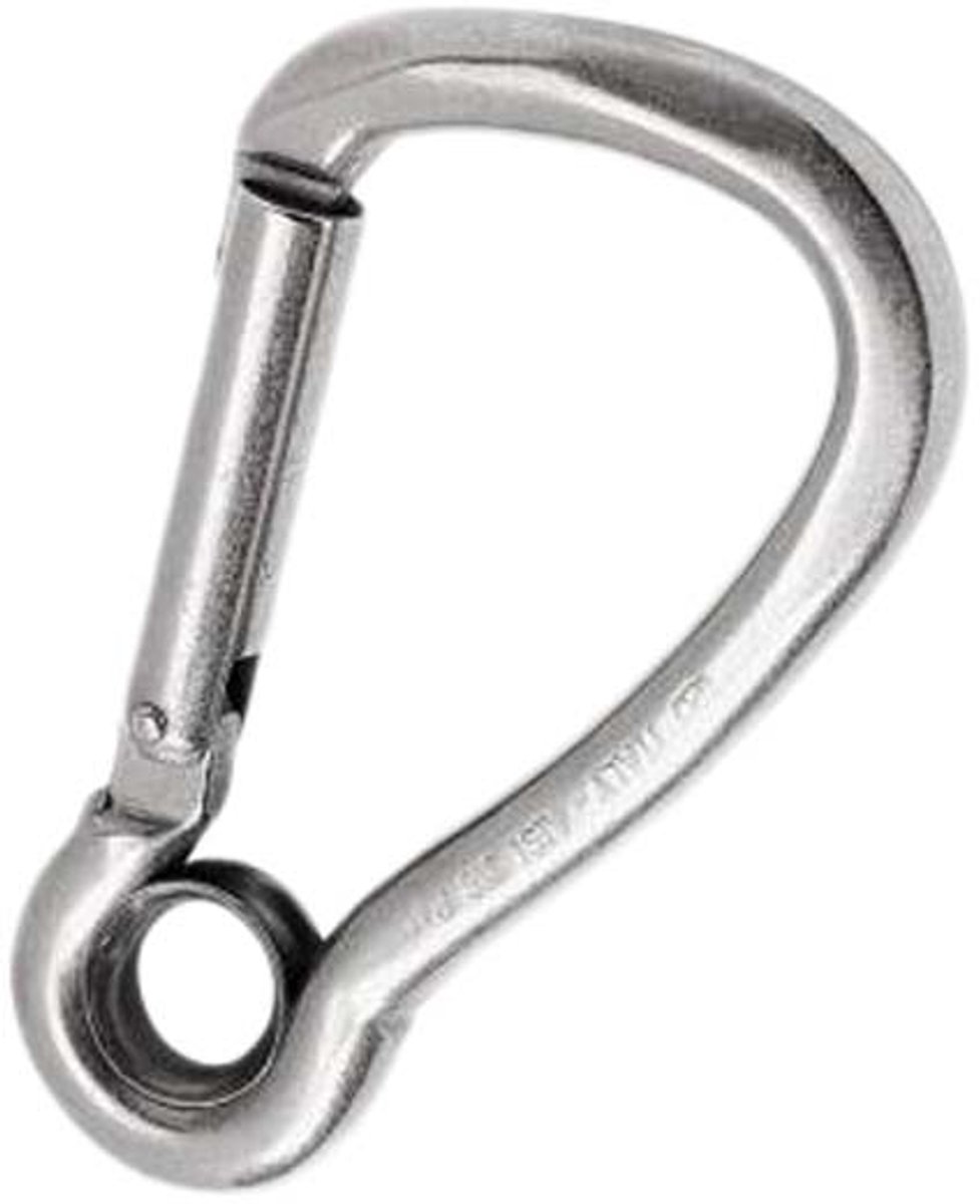 Kong Italy Harness Kl With Eyelet Karabijnhaak Zilver 80 mm