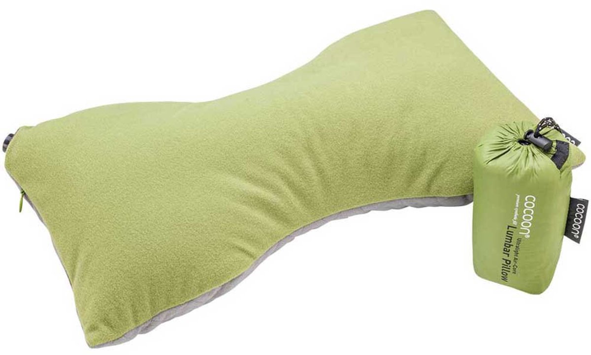 Cocoon Air Core Hoofdkussen Ultralicht Vlindervormig Lendesteun wasabi / grijs