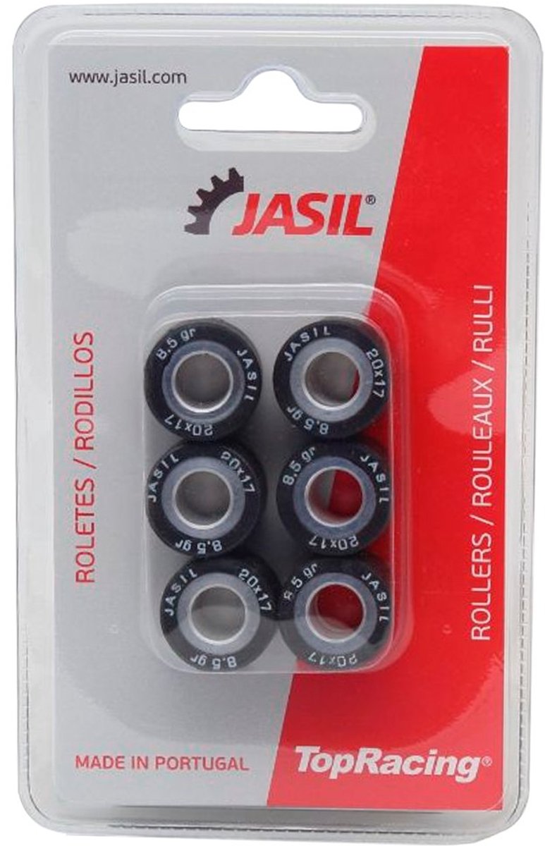 Jasil 6073004 Variatorrollen 6 Eenheden Transparant 20 x 17 mm/8.5 g