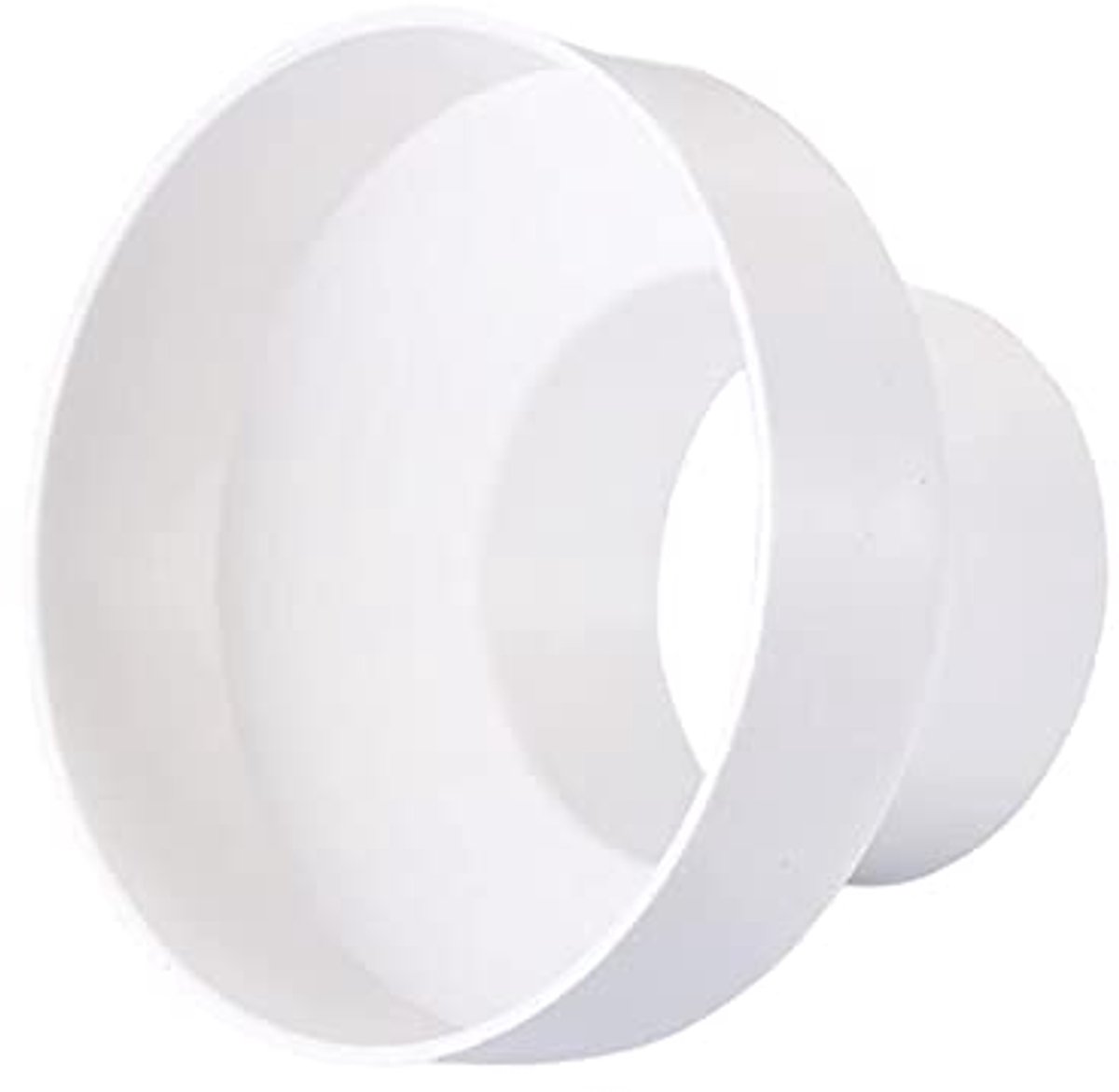 Verloopverbinder voor ventilatiesystemen 100 mm tot 150 mm reductie