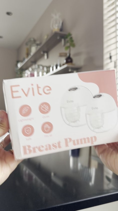 Evite Elektrische Draadloze Borstkolf Maxi – Handsfree & Draagbaar – BPA-Vrij – Dubbele Borstkolf – Met E-book - Wit
