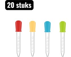 20 stuks - Siliconen druppelaar - Silicone Druppelaar voor Kinderen - 5ml Gecalibreerde Medicijn Toedienaar - Anti-Verslikking Baby en Huisdier Medicijn Helper