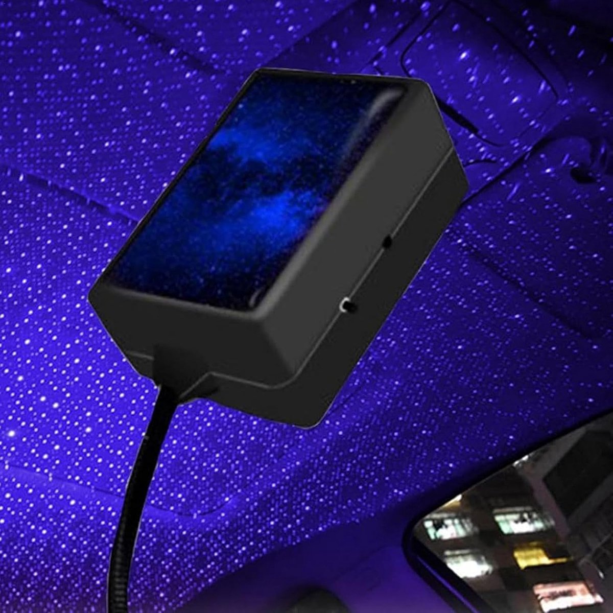 LED-projectielamp Star Night,USB Star Projector-nachtlampje,Romantische interieurplafondlamp - Buigen vrij draagbare autoverlichting decoratie voor auto, plafond, slaapkamer – foto 3