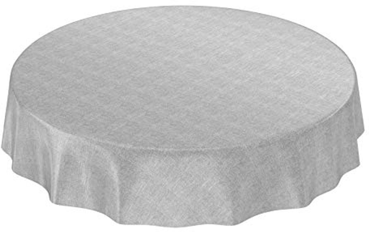 Afwasbaar Tafelkleed 260 x 140 cm - Grijs Linnen Look, Onderhoudsvriendelijk Tafelzeil