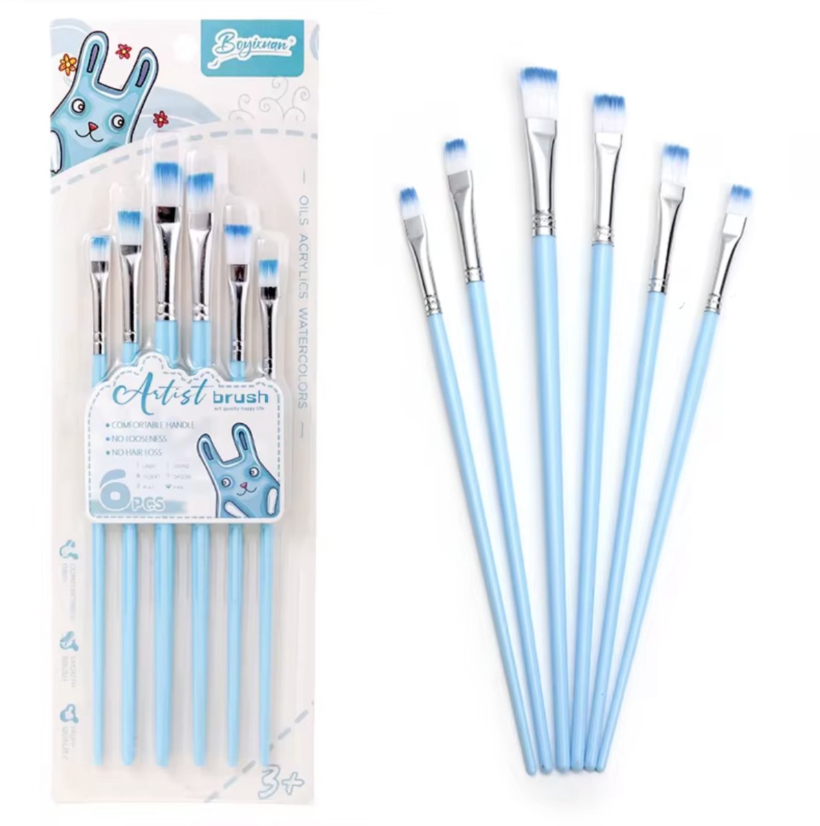 Penselen Set – 6-delige Artist Brush Set (blauw)