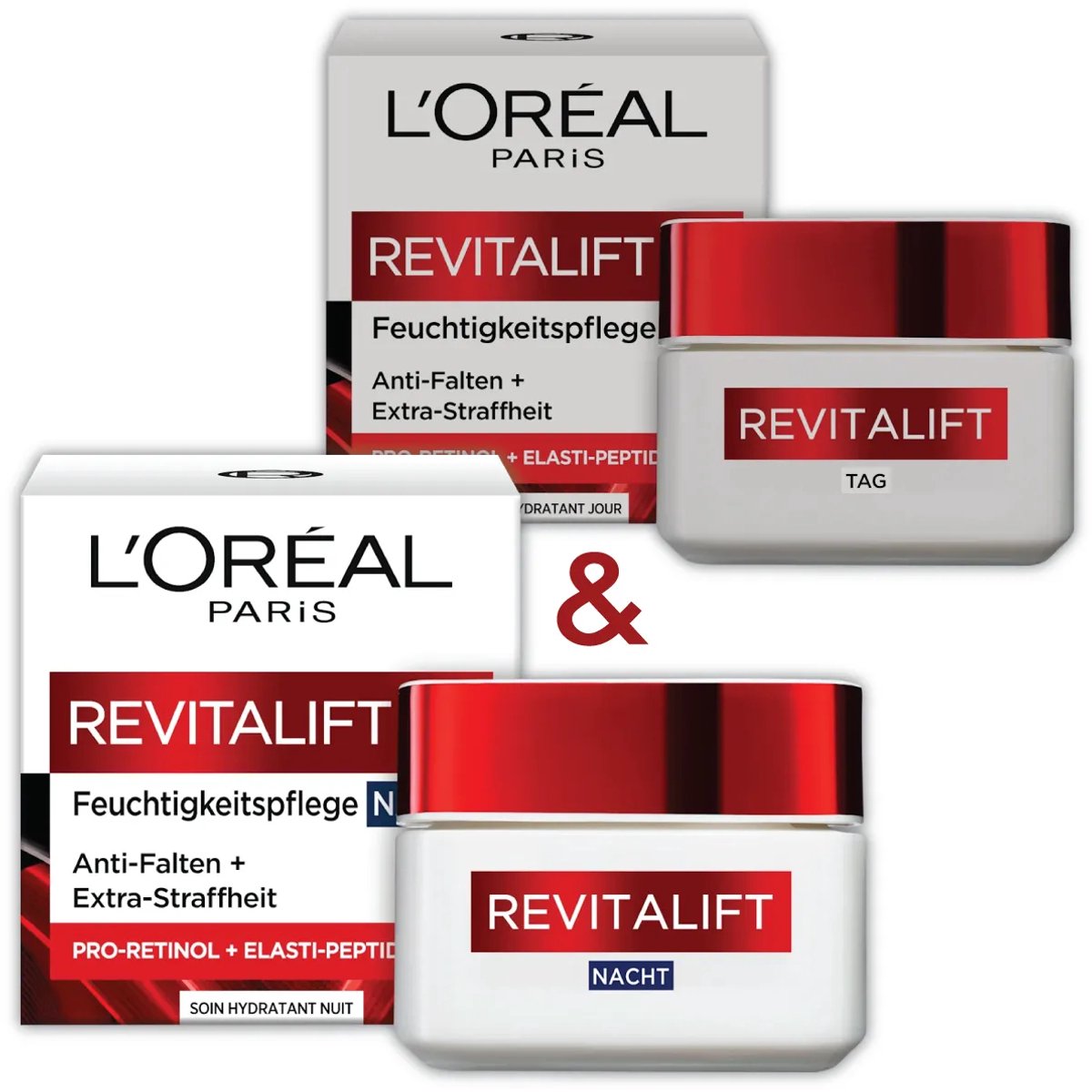 L’Oréal Paris Revitalift Dag en Nacht Crème Set 2×50ml - Anti-rimpel & verstevigend