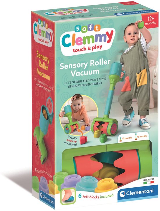 Clementoni - Soft Clemmy - Stofzuiger - Sensorische blokkenset - Vanaf 6 maanden