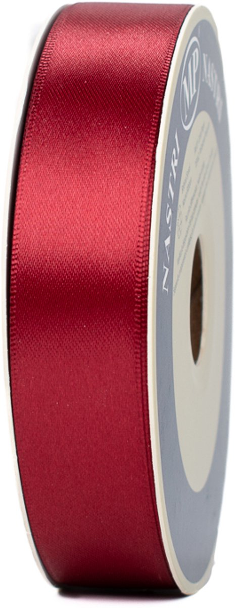 Satijn lint - Bordeaux Rood - 25 mm - Rol a 50 meter