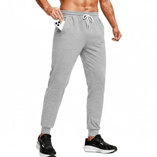 JustSun Joggingbroek heren sportbroek katoen met zakken met zakken, zwart, XL