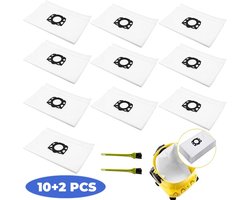 10 stuks stofzuigerzakken vliesfilterzakken stofzakken voor Kärcher WD4/WD5/WD6/MV4/KD3/WD3 - passend voor de Kärcher nat-/droogzuiger - filterzakken met 2 borstels