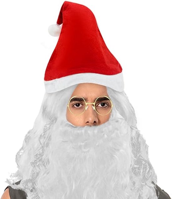 Bril kerstman met muts Goedkope Feestwinkel