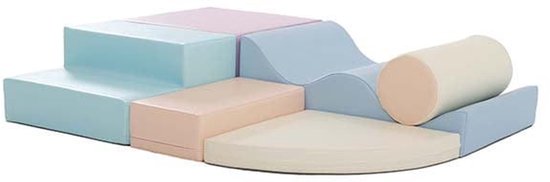Set de 6 blocs de mousse Soft Play - Explorateur pastel clair