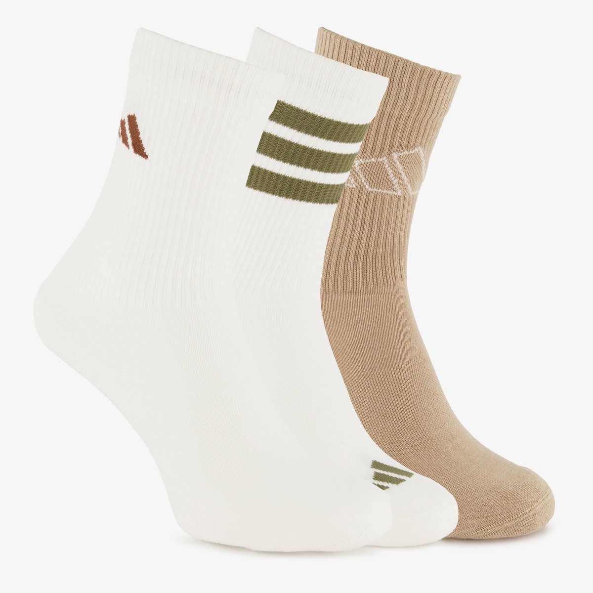 Adidas Logo 3-Pack Sokken 40 42 Wit