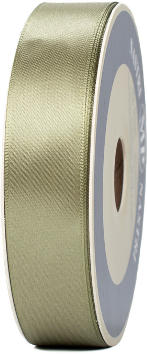 Satijn Lint - 25 mm - Saliegroen - Glanzend decoratielint - 50 meter