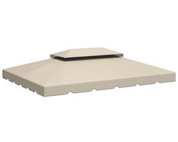 Vervangend Zeil voor Paviljoen en Tent - Beige Polyester Doek 170 g/m², 4 x 3 m