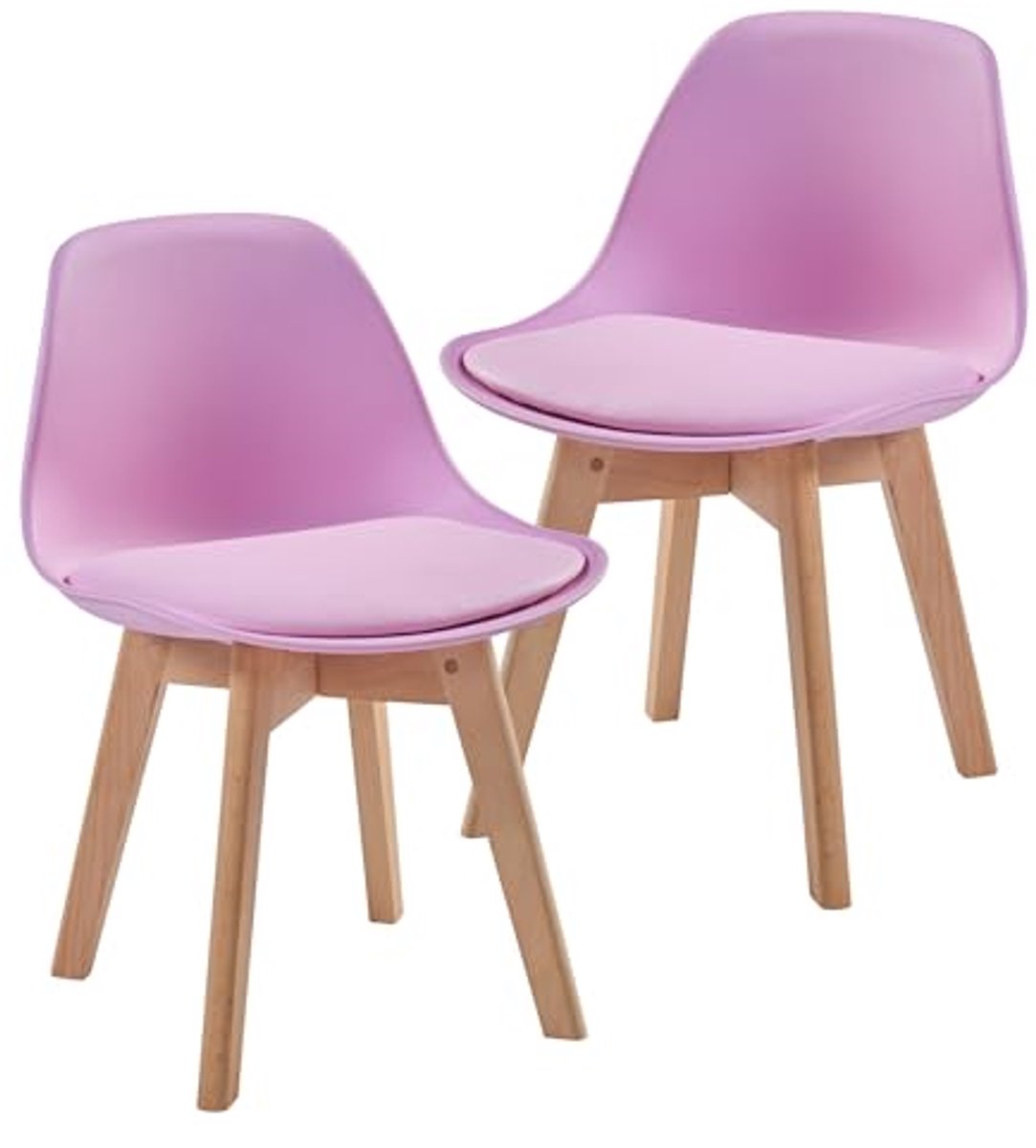 Set van 2 Ergonomische Kinderstoelen voor Thuis of School - 32 cm Zithoogte - Roze