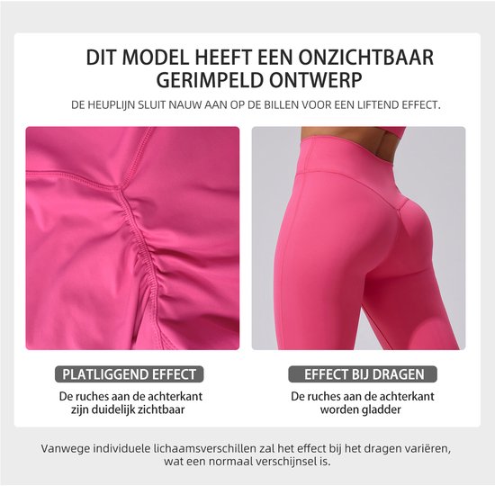 Gloovon® - Sportlegging dames - Sportkleding dames - Shape legging - Hoge taille - Sportbroek dames - Geschikt voor fitness en yoga - yoga legging dames - Hardloopbroek dames - Maat L - Zwart van Gloovon® — afbeelding 4