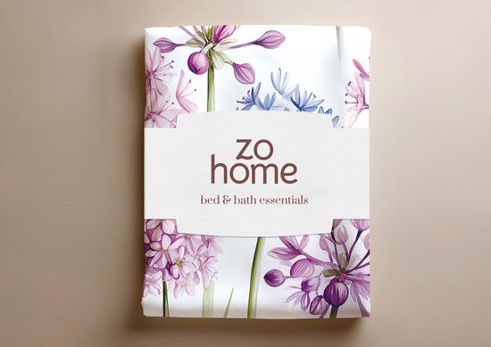 Zohome Dekbedovertrek Noemi - Multi - Lits-jumeaux - Dekbedhoes van 100% Katoen - Bloemen - 260x220 + 2 slopen 60/70 cm - AW25 van Merkloos — afbeelding 4